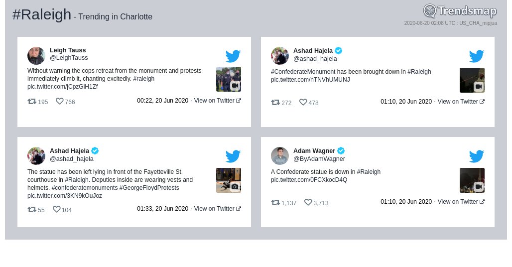 TrendsCharlotte's tweet photo. #raleigh is now trending in #Charlotte

https://t.co/Y02yLk5lJQ https://t.co/C9yRJp0hnV