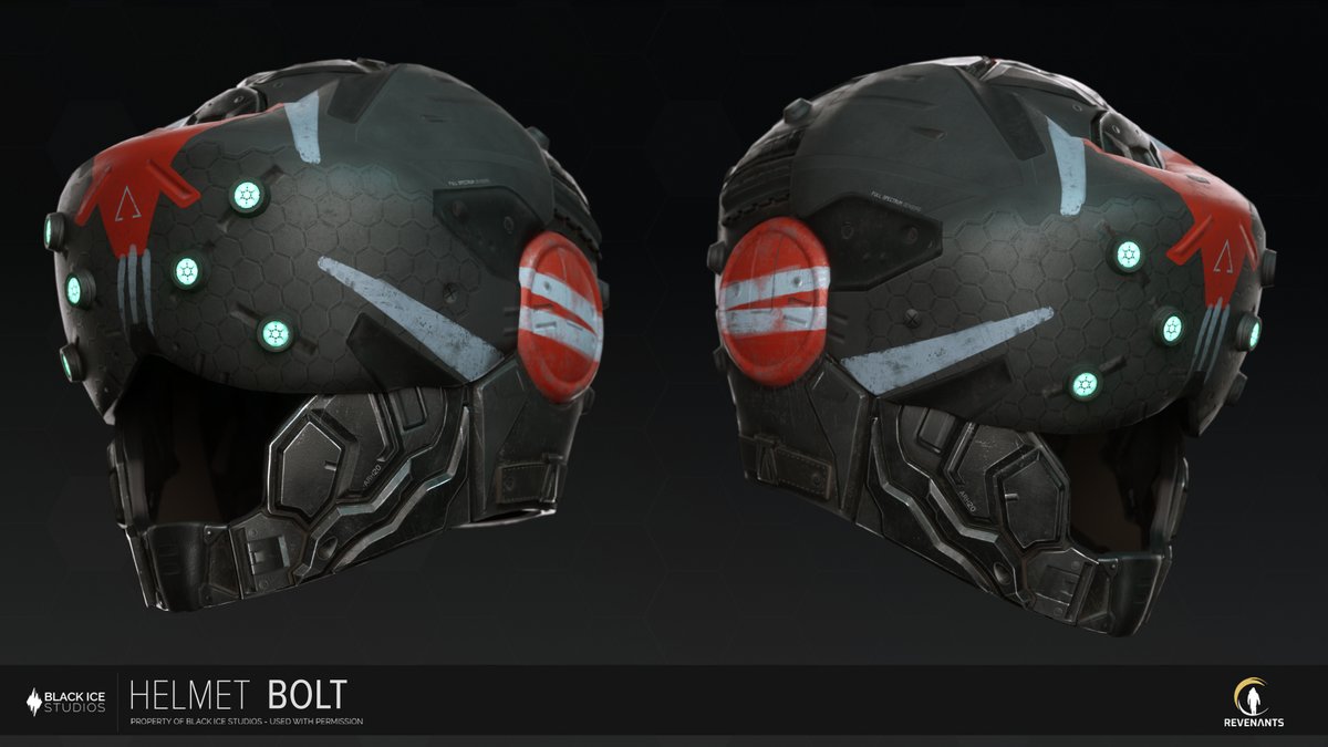 SFrigas's tweet image. The final version of the helmet for the character of Bolt, made for Black Ice Studio's upcoming BR game "Revenants". More images on my Artstation: artstation.com/artwork/XnBGN0