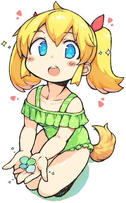 (絵チャ)シーグラスをGETしたパッキーちゃん #うちの子 