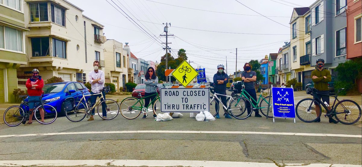 SFMTA_Muni's tweet photo. SFMTA #SlowStreets team ASSEMBLE! https://t.co/sHTtVpDStv
