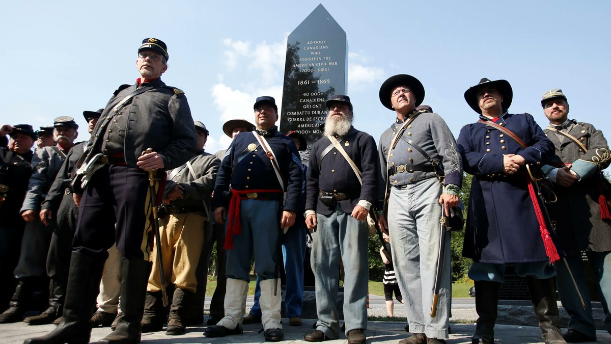 29. There at the entrance to the Lost Villages Museum in Auld Park stands a monument dedicated to the Canadians who fought for the Union *and* those who fought for the Confederacy.It's not a long forgotten relic from the distant past.It was erected in 2017.(pic via Quartz)