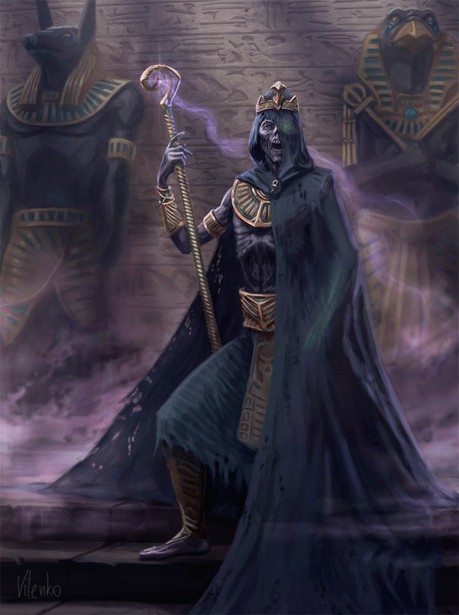 VilenkoArt's tweet photo. The Undying King
everyone's favorite archlich with an Egyptian motif
https://t.co/MOjUP5jqfN
#Fantasy #CharacterDesign #illustration #fantasyart #characterart #Art #Artwork #Digitalart #dnd #DnDcharacter #dungeonsanddragons #dndart #dndartist #vecna #lich #vilenko #vilenkoart https://t.co/fTEb2SZEk8
