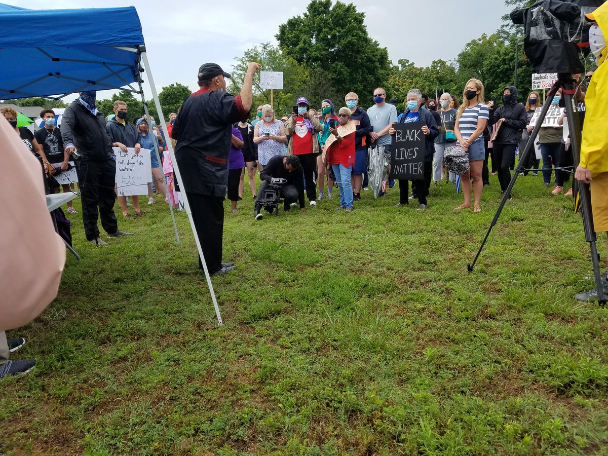 Speakers before the Hanover NAACP Juneternth protest & march in Hanover. Re. John W. Kinney was amazing. #JUNETEENTH2020   #juneteenth    #changethenames