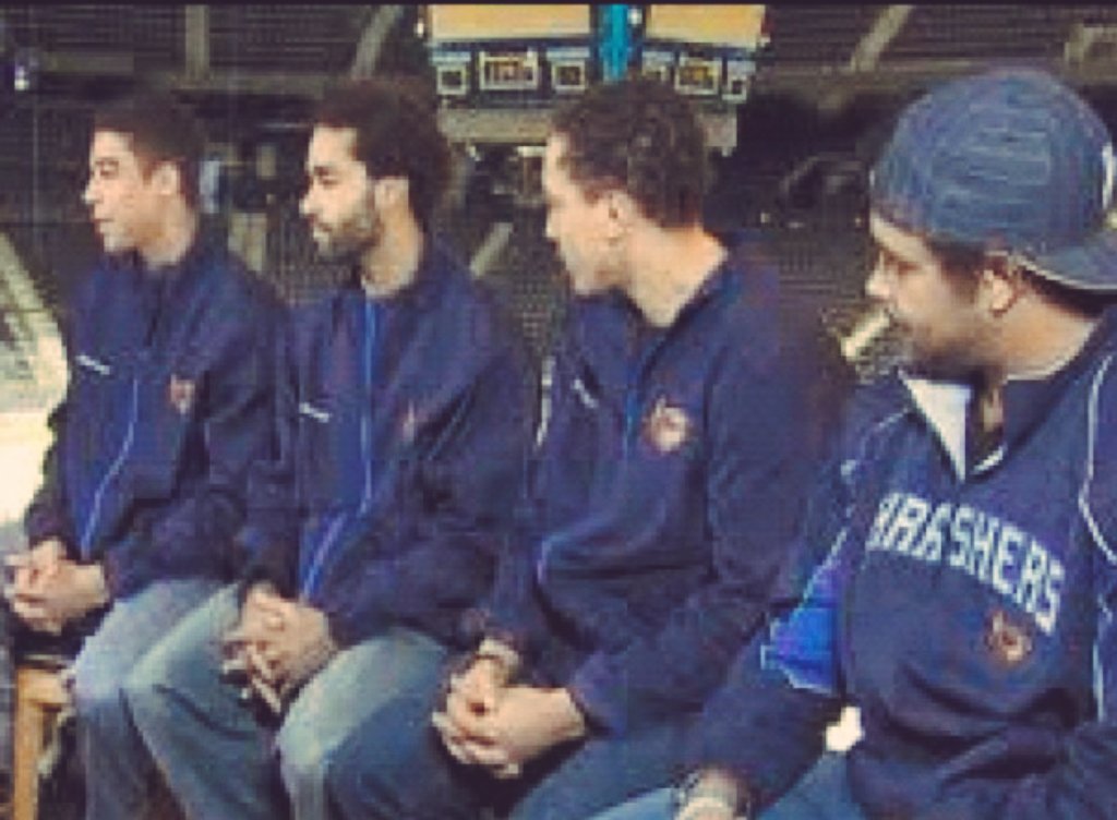 StuMunrue's tweet image. Being a young player in the NHL I did not think of the significance of this picture at that time. CNN came to interview us during Black History Month on playing in the NHL and having 5 black players on the Atlanta team. At the time we gave the generic 'pucks in deep' interview 1/