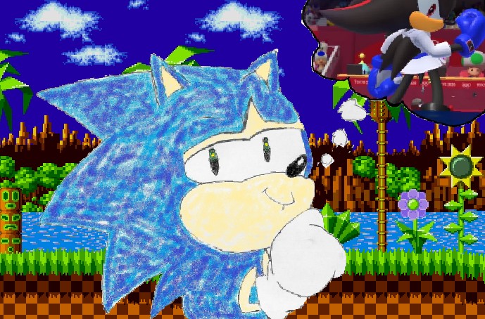 Annedroooo's tweet photo. @sonic_hedgehog I think a lot about these to sonic #SonicRedraw https://t.co/5V7EJZAwrV