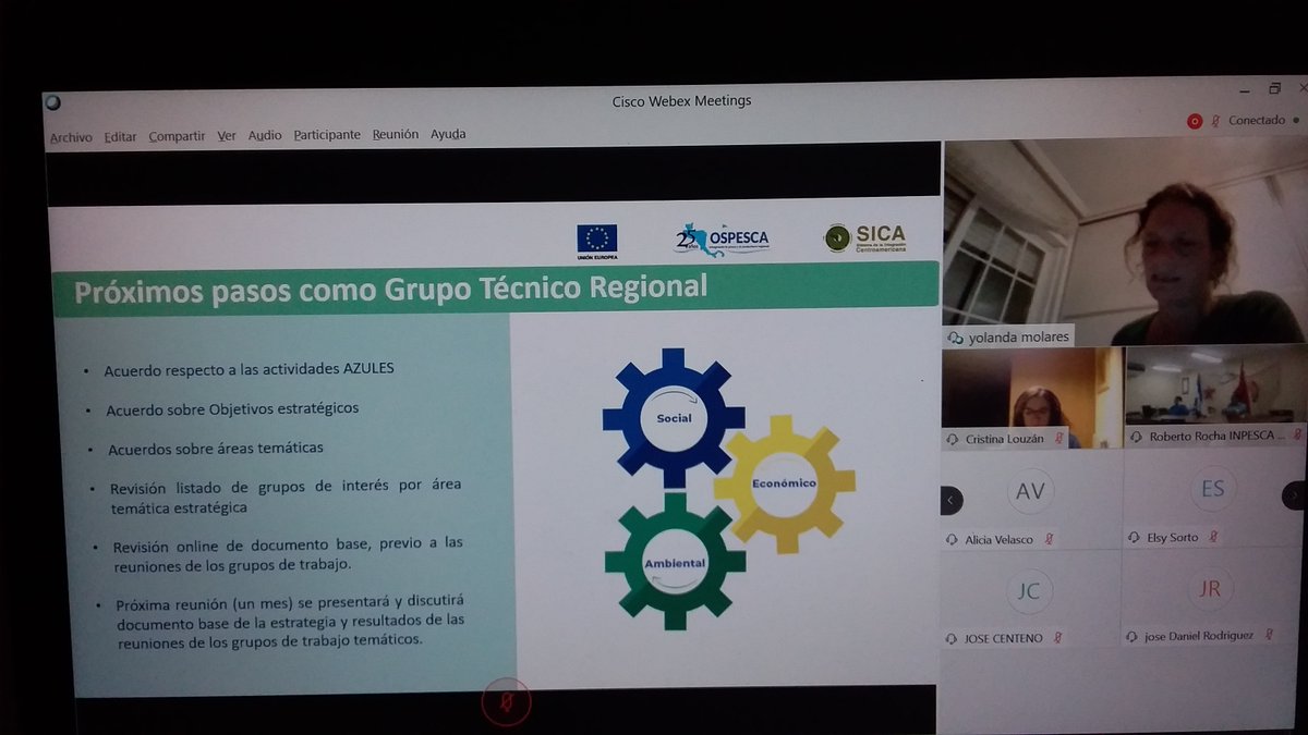 SICAOSPESCA's tweet photo. #ERCASICA Ponemos en marcha la Estrategia regional para el #CrecimientoAzul en los países del SICA. Hoy celebramos la primera reunión ligada al proceso de su diseño. Empezamos a identificar las líneas estratégicas #SICAAzul  #Trabajamosjuntos #ODS https://t.co/yGgwPmLmiY