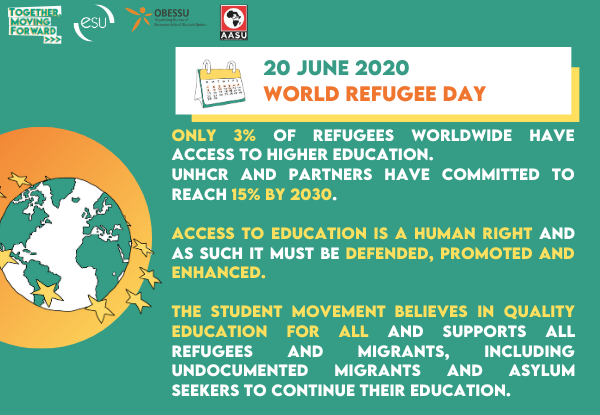 OBESSU (@obessu) on Twitter photo On #WorldRefugeeDay we urge <a href="/EU_Commission/">European Commission</a> to include in its new Pact on Migration & Asylum legal and accessible pathways for young people in search of a brighter future & concrete measures to enhance access to #education for asylum seekers & refugees. Education is a #HumanRight. On #WorldRefugeeDay we urge <a href="/EU_Commission/">European Commission</a> to include in its new Pact on Migration & Asylum legal and accessible pathways for young people in search of a brighter future & concrete measures to enhance access to #education for asylum seekers & refugees. Education is a #HumanRight.