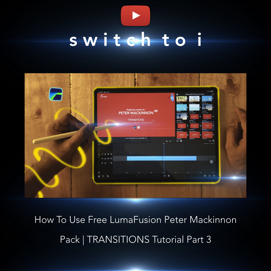 switchtoi's tweet photo. How to use Free #LumaFusion #PeterMackinnonPack | #TRANSITIONS #tutorial Part 3
https://t.co/nyQogaIcca
.
#iphone #ipadpro #imove #switchtoi
#finishedonmobile #mobileVideoEditing #editedwithlumafusion #freelumafusiontemplates #freelumafusionpreset #EditedWithiPad https://t.co/T6vbHfmLNR