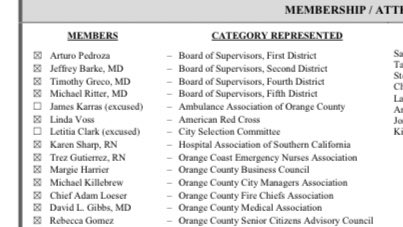 I'm going to wrap this up with one more issue that I'd like for all of you to really pay attention to. Dr Barke was appointed by Michelle Steel to represent the 2nd district on the Emergency Medical Care Committee.