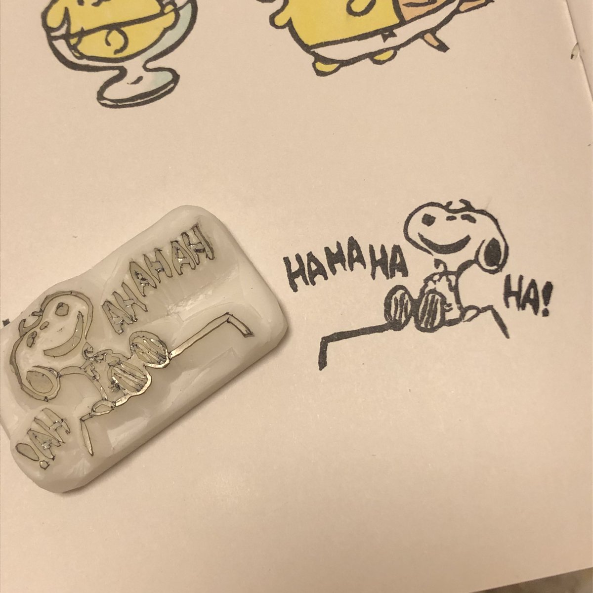 Nabeco ポムポムプリン パンパカパンツ おさるのもんきち スヌーピー 消しゴムはんこ 消しはん けしはん おさるのもんきち もっと簡単だと思ったのにな 夜のハンコ彫りはダメなのかなぁ Nabeco ポムポムプリン パンパカパンツ おさるのもんきち スヌーピー 消しゴムはんこ 消しはん けしはん おさるのもんきち もっと簡単だと思ったのにな 夜のハンコ彫りはダメなのかなぁ