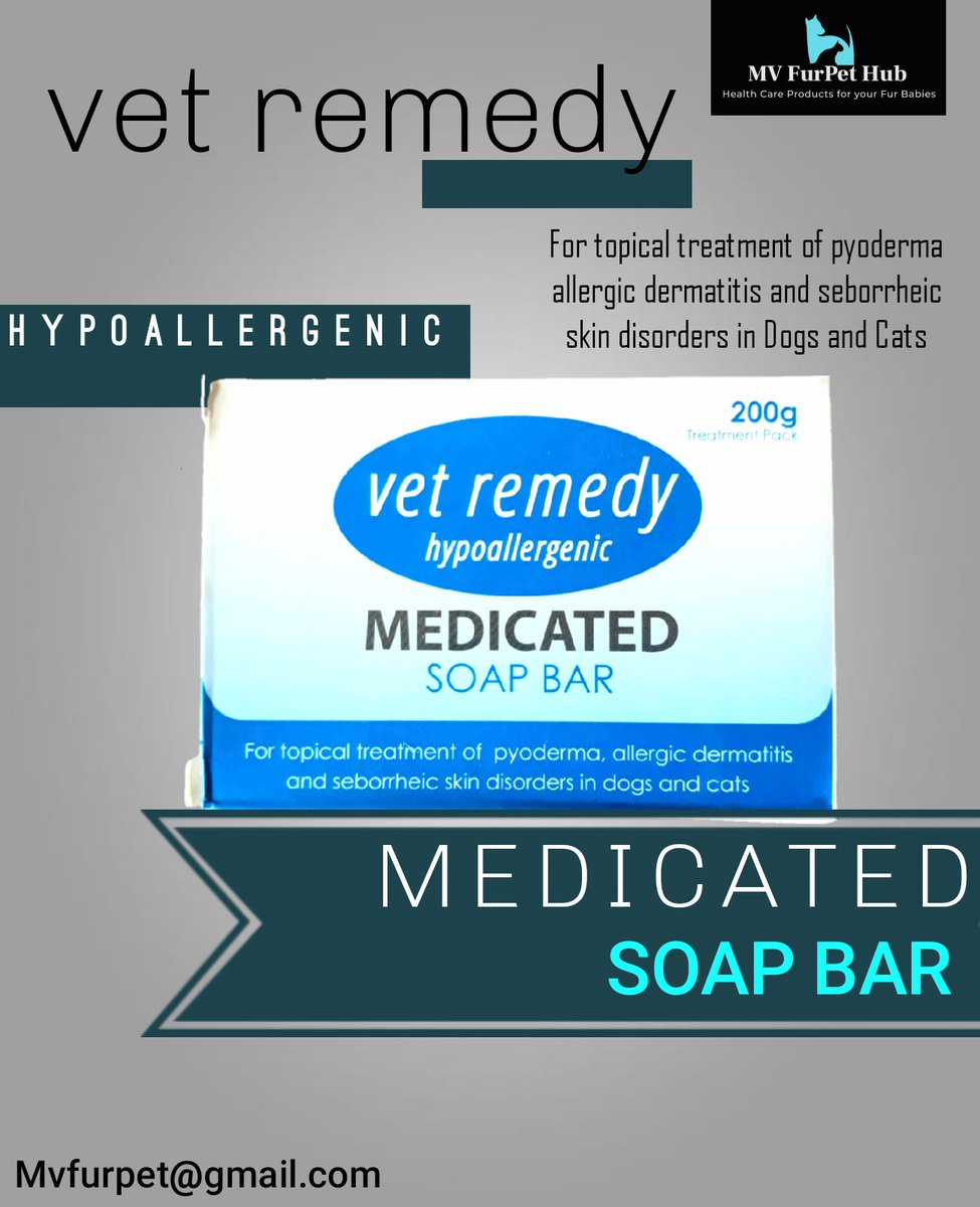 MVFurPetHub's tweet photo. Vet Remedy Medicated Soap, 200g
#mvfurpethub #hypoallergenic #dog #cat #vrmedicatedsoap #antifungal #antibacterial https://t.co/KVapl7qxoo