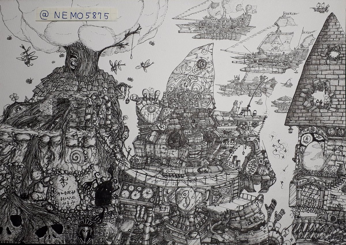Nemo 梅雨の創作クラスタフォロー祭 初夏の創作クラスタフォロー祭り 絵師さんと繋がりたい イラスト好きな人と繋がりたい 主にペンでイラストを描きます スチームパンク系のごちゃごちゃしたのが好きです よければフォローお願いします