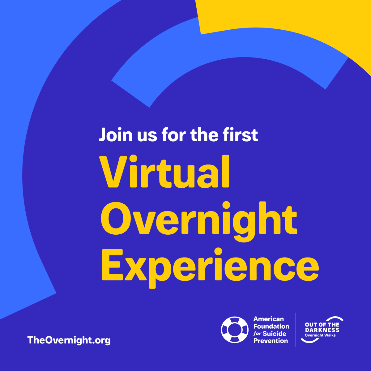 afspnational's tweet image. You can still register for the Virtual Overnight Experience! Join us tomorrow for an evening of hope and healing. Register here: TheOvernight.org/Register