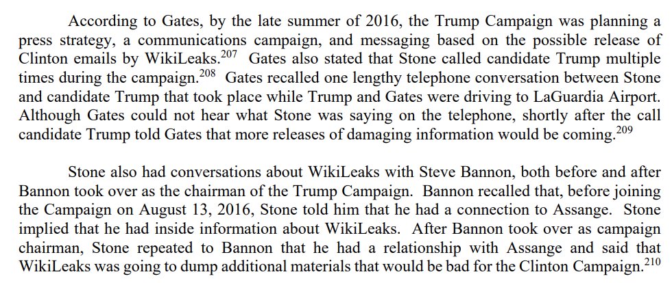 The call between Stone and Trump partially overheard by Rick Gates on the way to LGA.