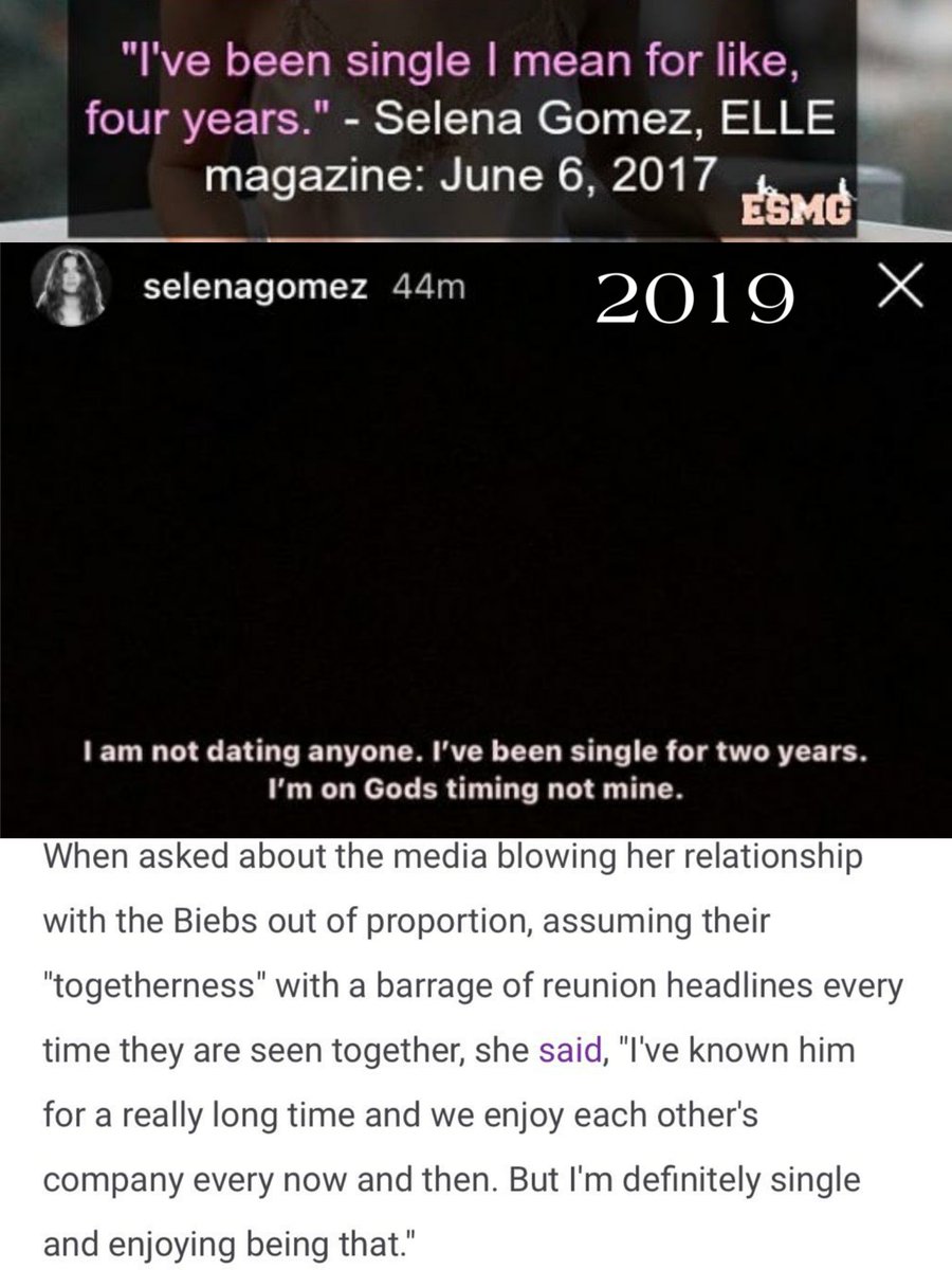 Selena stans want to spread a narrative that Justin is a cheater but when you ask for proof they have none. Here is Selena saying she's single throughout years, Justin saying he's single during VS show, her stans claims he cheated while she was single and Justin's lyrics.