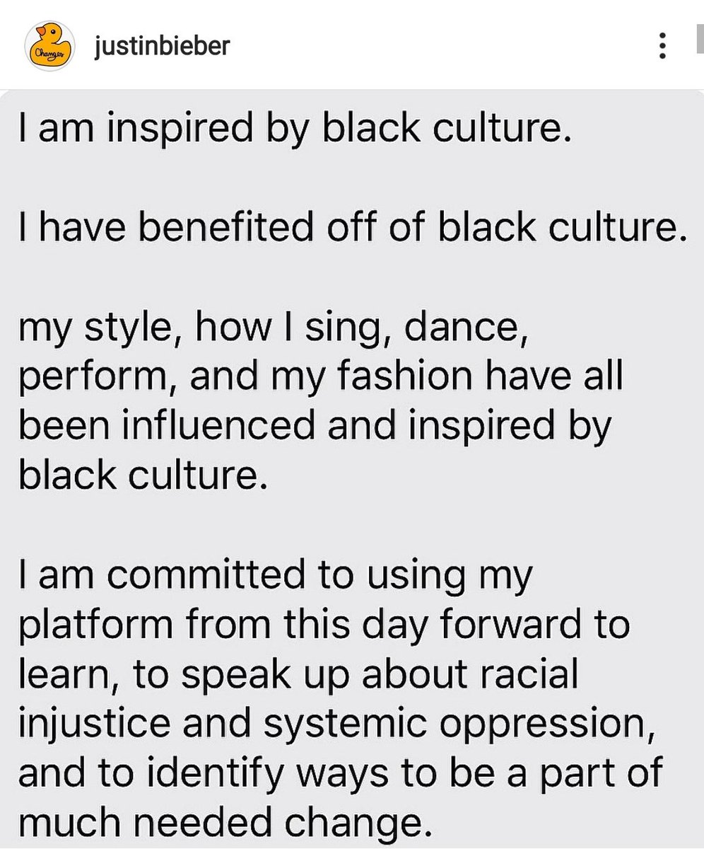 Justin is one of the rare white artists that can see and admit he benefited from black culture which is why he keeps giving back.
