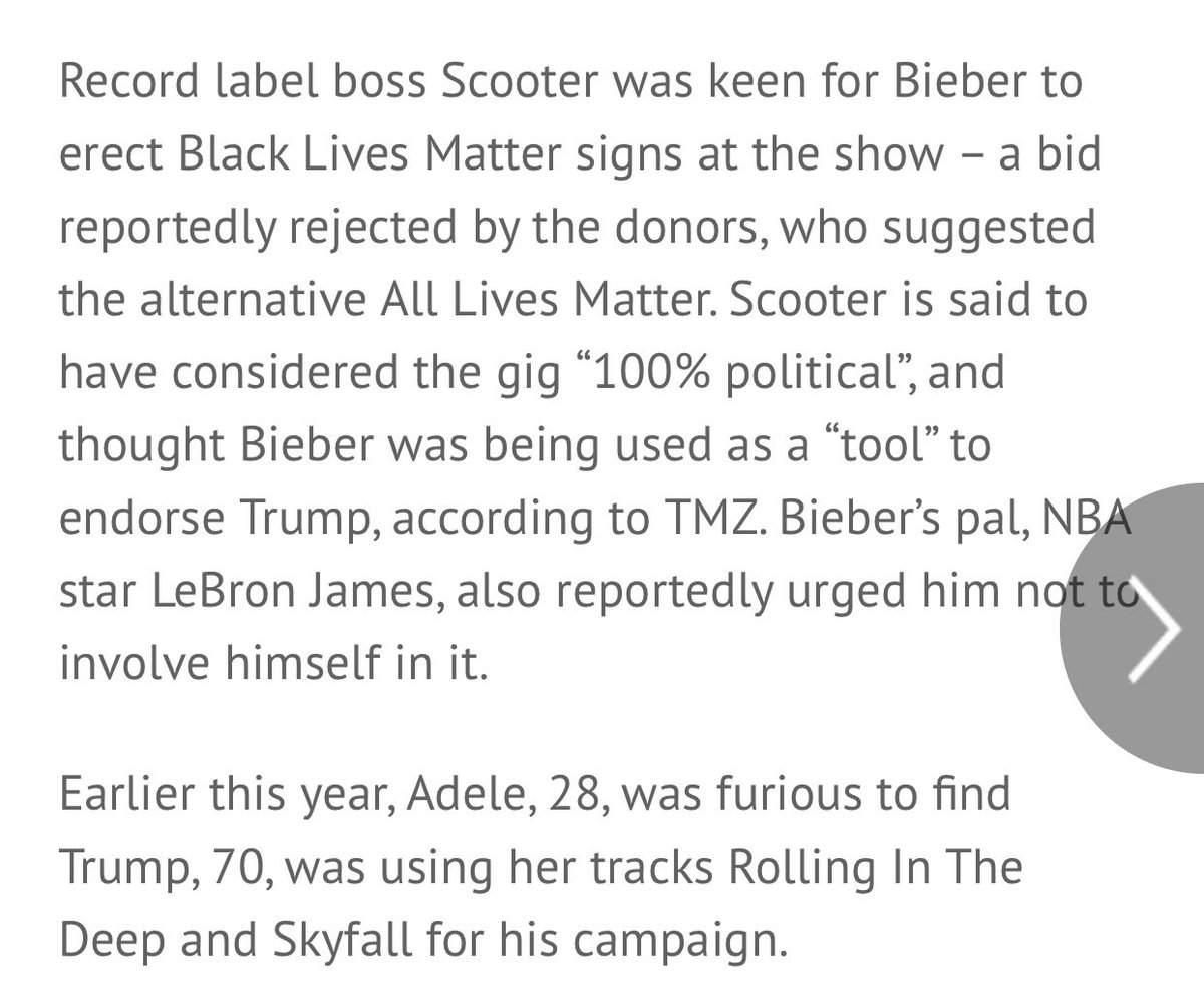 Haters are trying to call Justin a Trump supporter but that can't be farther from the truth. Justin declined $5mil to sing at his rally because they didn't want to include BLM banners, called him out on holding children in cages but also cursed out his supporter.