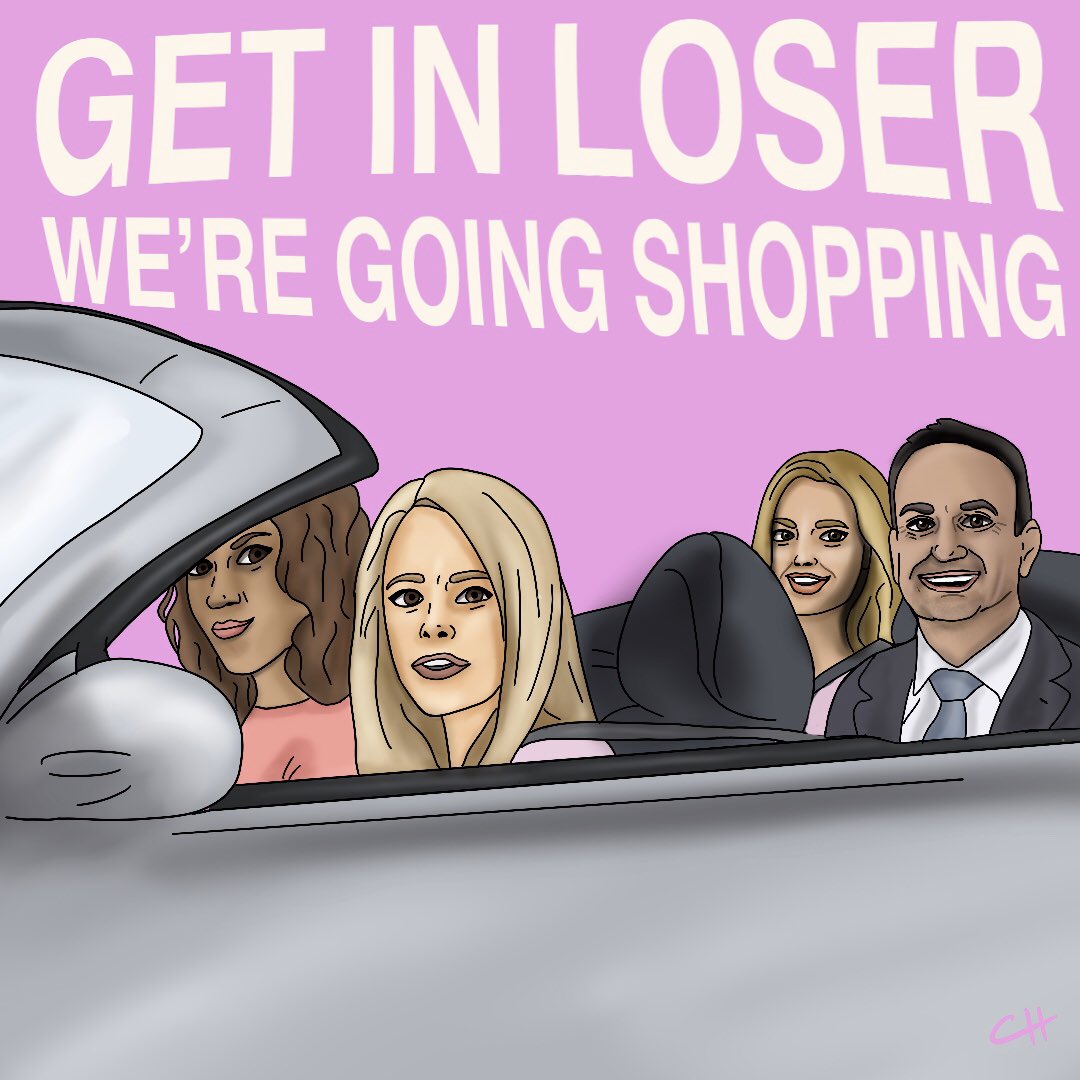 CartoonFilter's tweet photo. He’s not a regular Taoiseach, he’s a cool Taoiseach! #leovaradkar #MeanGirls #COVID19ireland https://t.co/P4yrSFJhBl