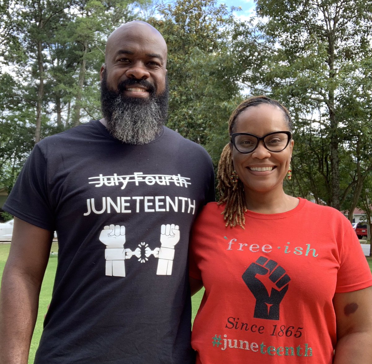 Been making stuff to get my mind off other stuff. 😒Love the shirts I made us for today. #Juneteenth #BLM #BlackLivesMatter