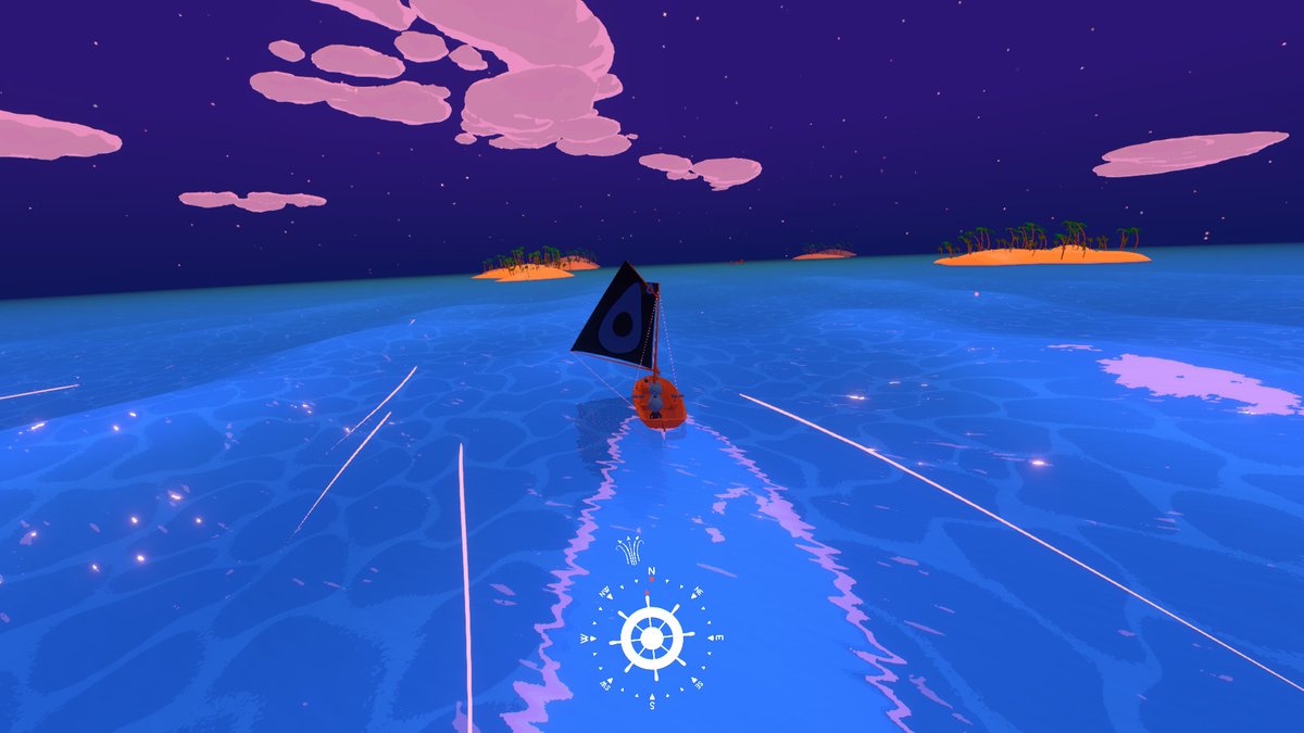 Sail Forth ( @sailforthgame): A dinky procedural pirate adventure! This is one I've gone back to several times to try and make my way across a branching world map, sinking foes, stealing treasure, and joining boat races!  https://store.steampowered.com/app/1031460/Sail_Forth/