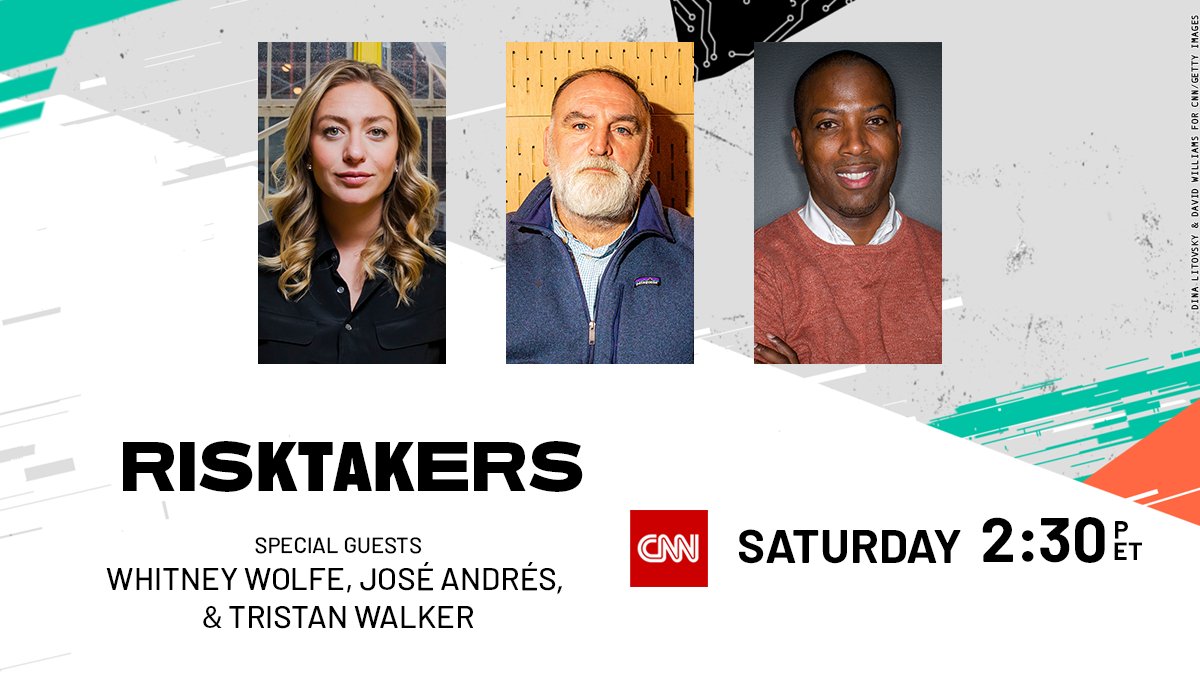 These leaders are making some of the biggest bets in business.

Walker &amp; Company Brands' <a href="/tristanwalker/">tristan walker</a>, Bumble's @WhitWolfeHerd and <a href="/chefjoseandres/">Chef José Andrés 🕊️🥘🍳</a> share how they're challenging the status quo in a <a href="/CNNBusiness/">CNN Business</a> special on Risk Takers, Saturday at 2:30p ET cnn.it/2YjSbe5