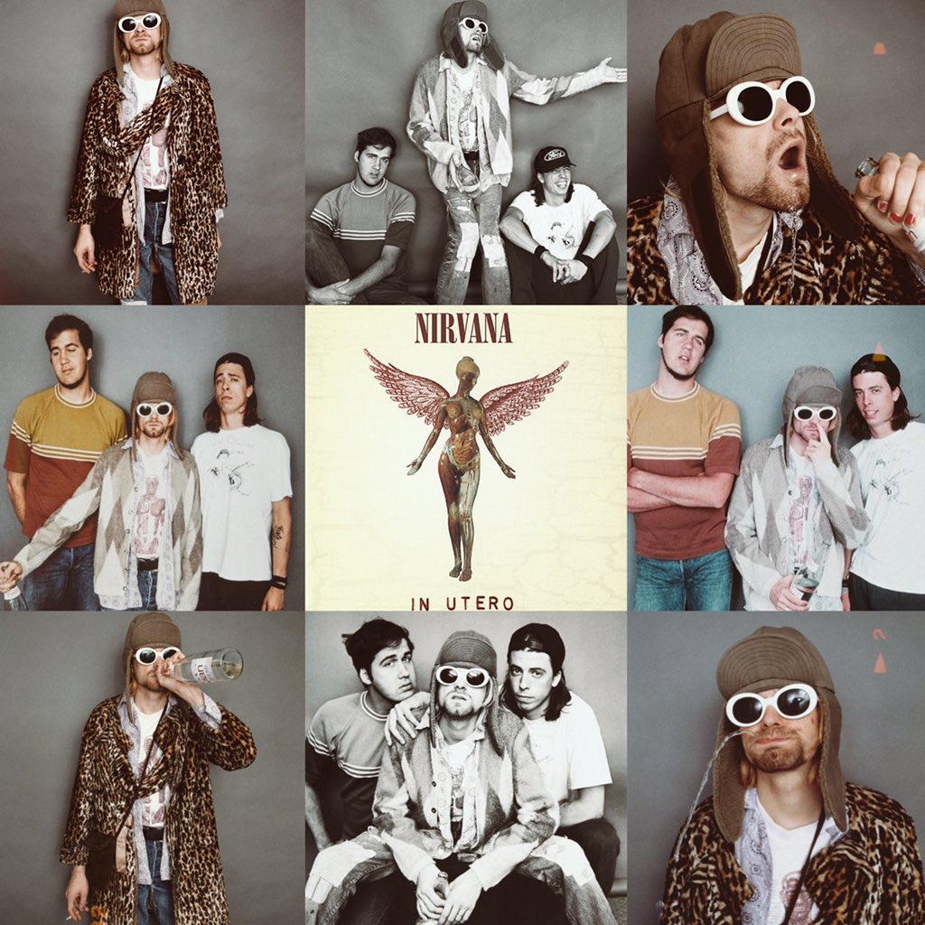 rubbersouIss's tweet photo. nirvana discography aesthetic https://t.co/RxMjxavZKV