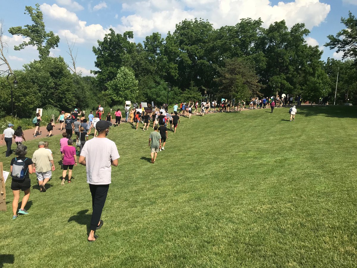 Celebrating Juneteenth by listening to powerful speeches from our Naperville youth and marching for justice