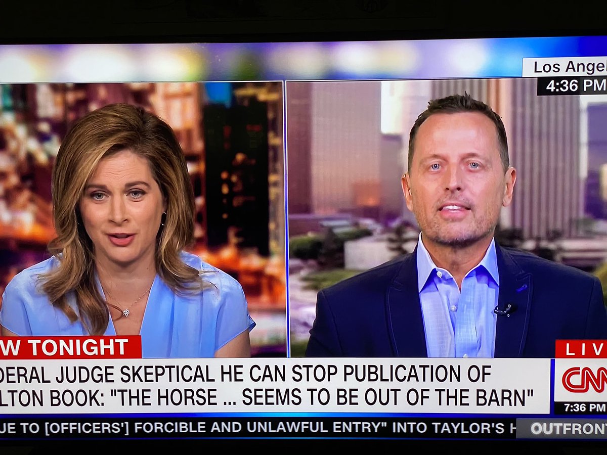 namssas's tweet image. @RichardGrenell was a complete dick to @ErinBurnett she professionally put him in his place. #CNNOutfront