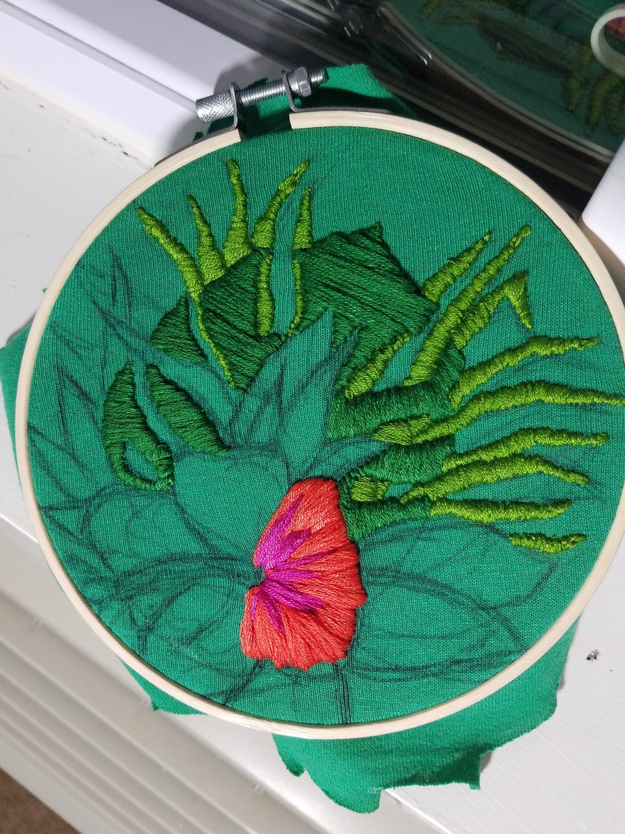 #embroidery #art #handmadeart #flowerembroidery #tropicalflowers #plants #plantembroidery #BlackTransLivesMatter #BlackLivesMatter