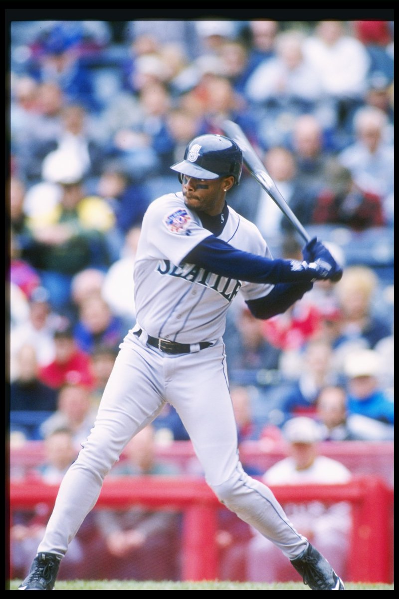 MLBStats's tweet photo. Ken Griffey Jr. has four seasons of at least 40 HR, 120 R, 130 RBI and 15 SB.
 
All other outfielders in baseball history have six such seasons combined. https://t.co/zqq4ZNlsTP