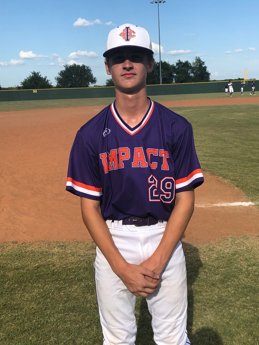 FiveTool's tweet photo. @FiveToolTexas F: @ImpactBsblClub Green 7 @DTigerBaseball 2023 2
PoG: Corbin Young 3-3
Pitcher: @GraysonRomain 3.2 IP, 6K https://t.co/discmjEERH