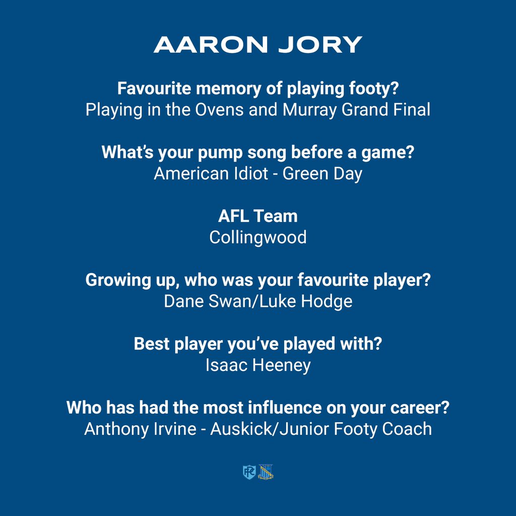 PAFC_TwoBlues's tweet photo. Player Profile - Aaron Jory 👋🏻 

Hailing from Temora NSW, Jorz is a new face amongst the PAFC playing group in 2020.
#PAFC #VAFA https://t.co/eOtwpW2kmW