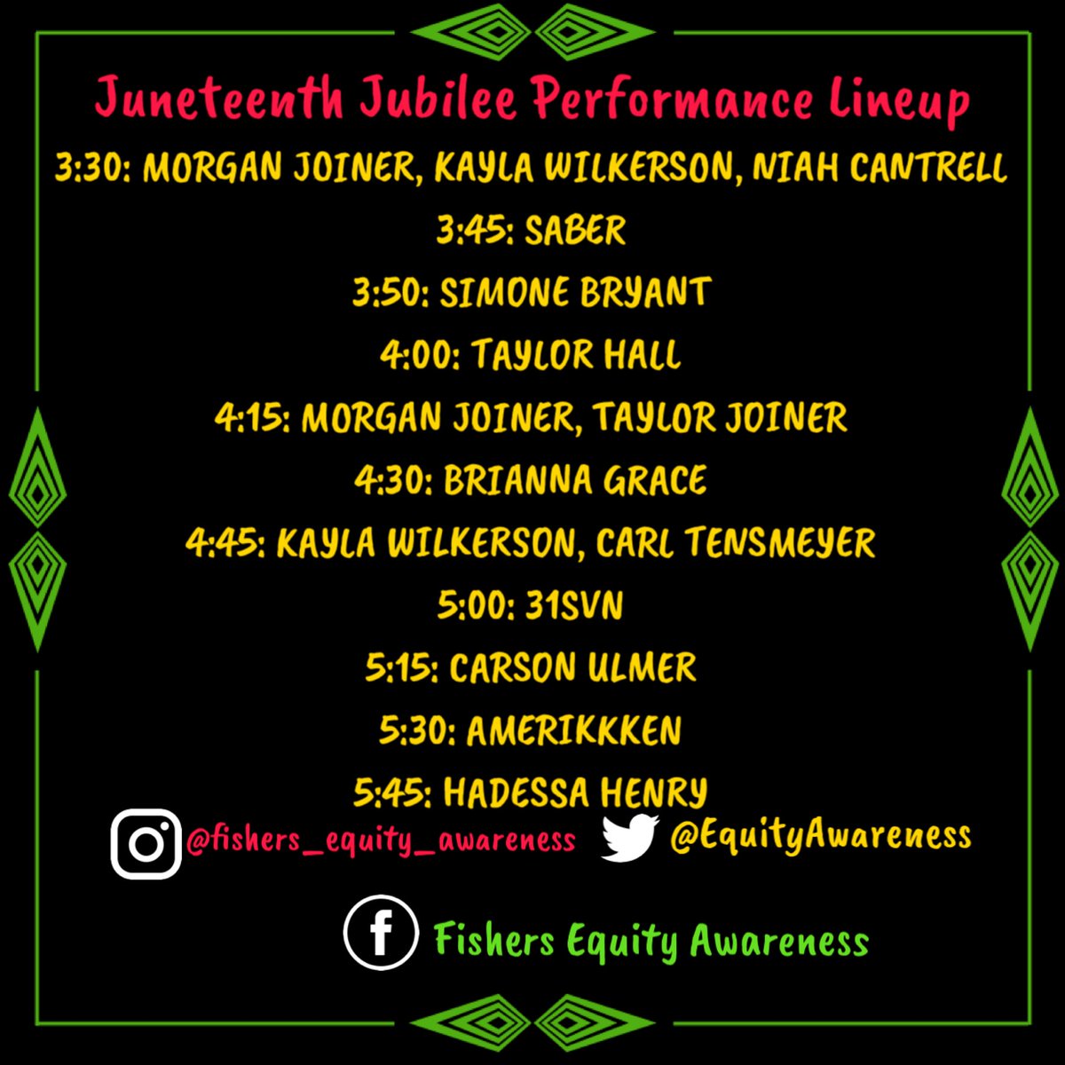 Here is our Business and Performance Lineup for tomorrow!!