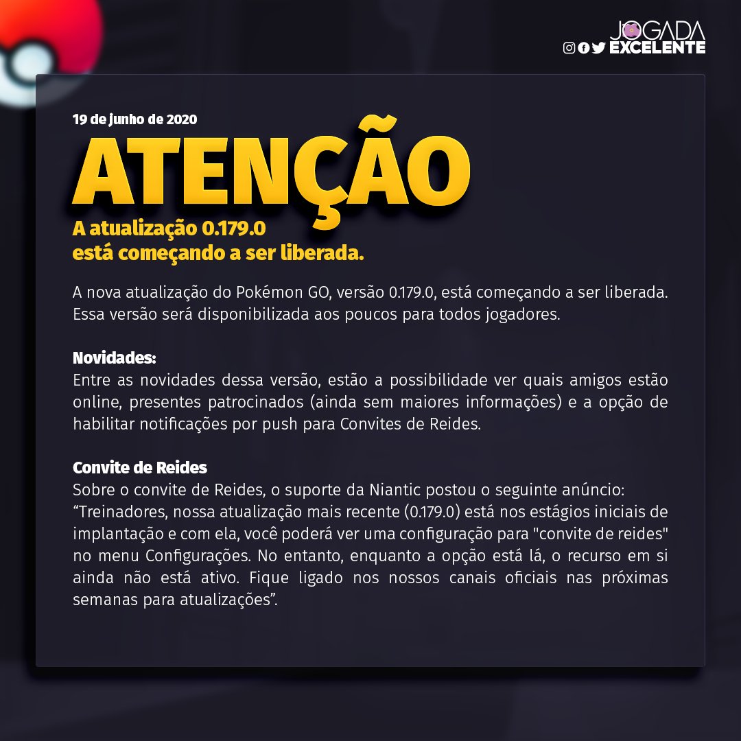 Pokémon GO - Nova atualização disponível