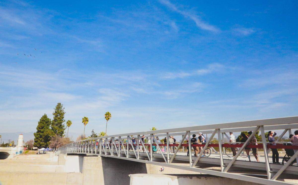 The Glendale-Burbank line crossed the  #LARiver on a bridge towards  #AtwaterVillage. The abutments remained after the 1955 closure and in January 2020 was re-purposed to support a new bicycle-pedestrian bridge.