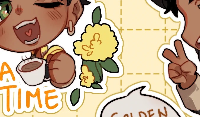 lil claude sticker sheet preview for pre order bonuses if I end up being able to fund them all, but for now this will only be for the first 10 full bundle pre orders for my mini claude zine! might think abt selling this separately in the future?? thonk... 
