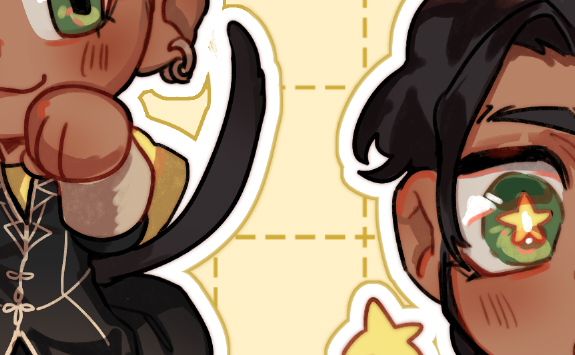 lil claude sticker sheet preview for pre order bonuses if I end up being able to fund them all, but for now this will only be for the first 10 full bundle pre orders for my mini claude zine! might think abt selling this separately in the future?? thonk... 