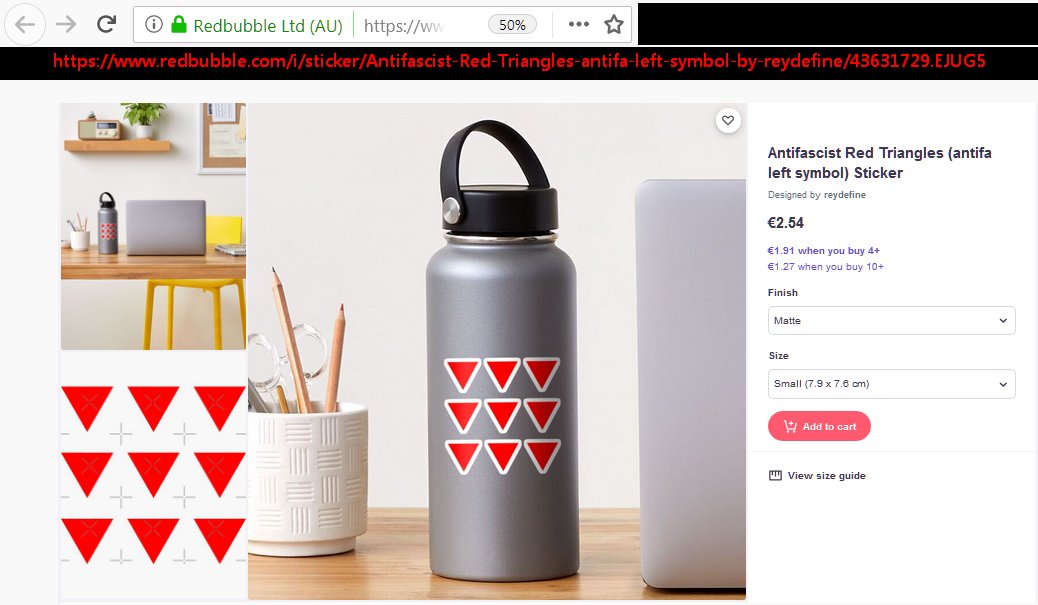 ...as well as being used on merchandise branded for pAntifa. (7/n)