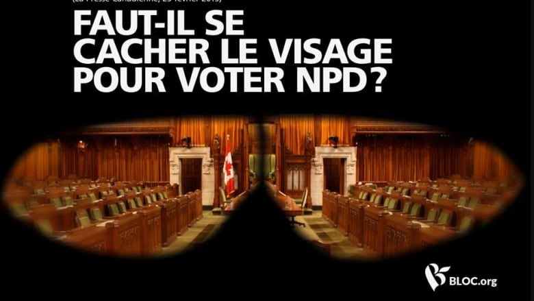 winterwheat's tweet photo. They kick out Jagmeet for calling out a racist and their party immediately replies with this ad? Racism is alive in Canada and people like Doug Ford are ignorant and blinded by privilege. Yes this is a real ad. 

Translation is “Should you have to hide your face to vote NDP?" https://t.co/RQZJo2Q8zS