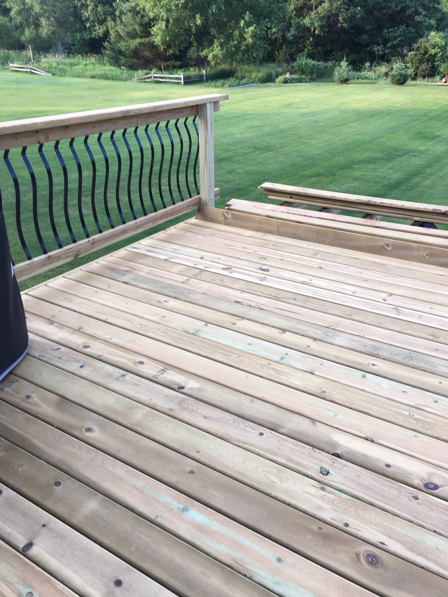 JDB01's tweet photo. Project for the month. Deck makeover, from the beams up. https://t.co/OFOcIkMFRZ