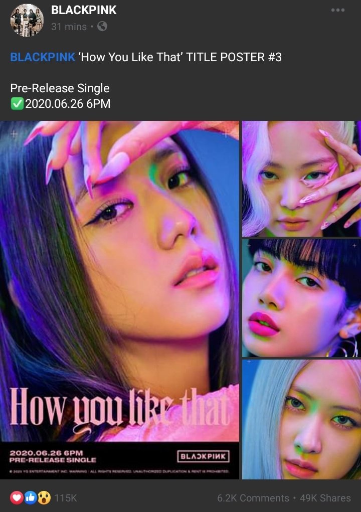 Blackpink Stats Thealbum On Twitter Blackpink Hylt Teaser Surpassed Over 100k Reactions In 30 Minutes On Facebook Ygofficialblink Howyoulikethat Howyoulikethat D6 Https T Co 02g9pgisls