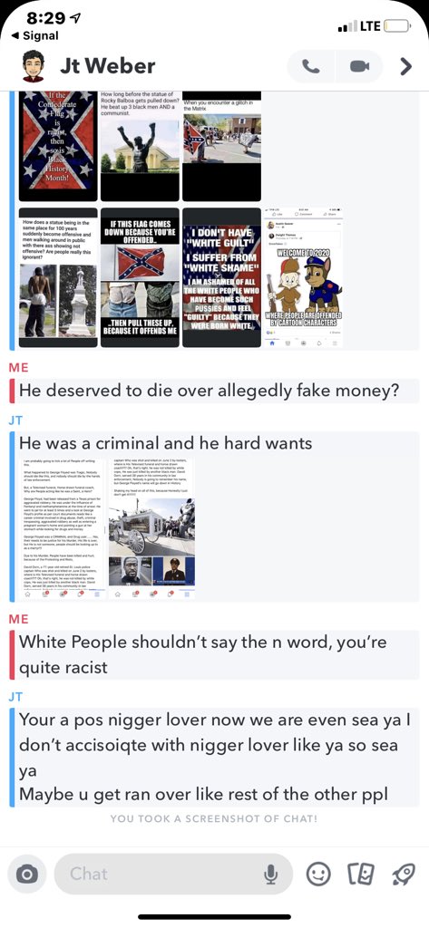 Can we PLEASE finally get this man for being a racist peice of shit and for soliciting nudes from random girls. Jonathon Weber, graduates from CSDHS, his fb is public.