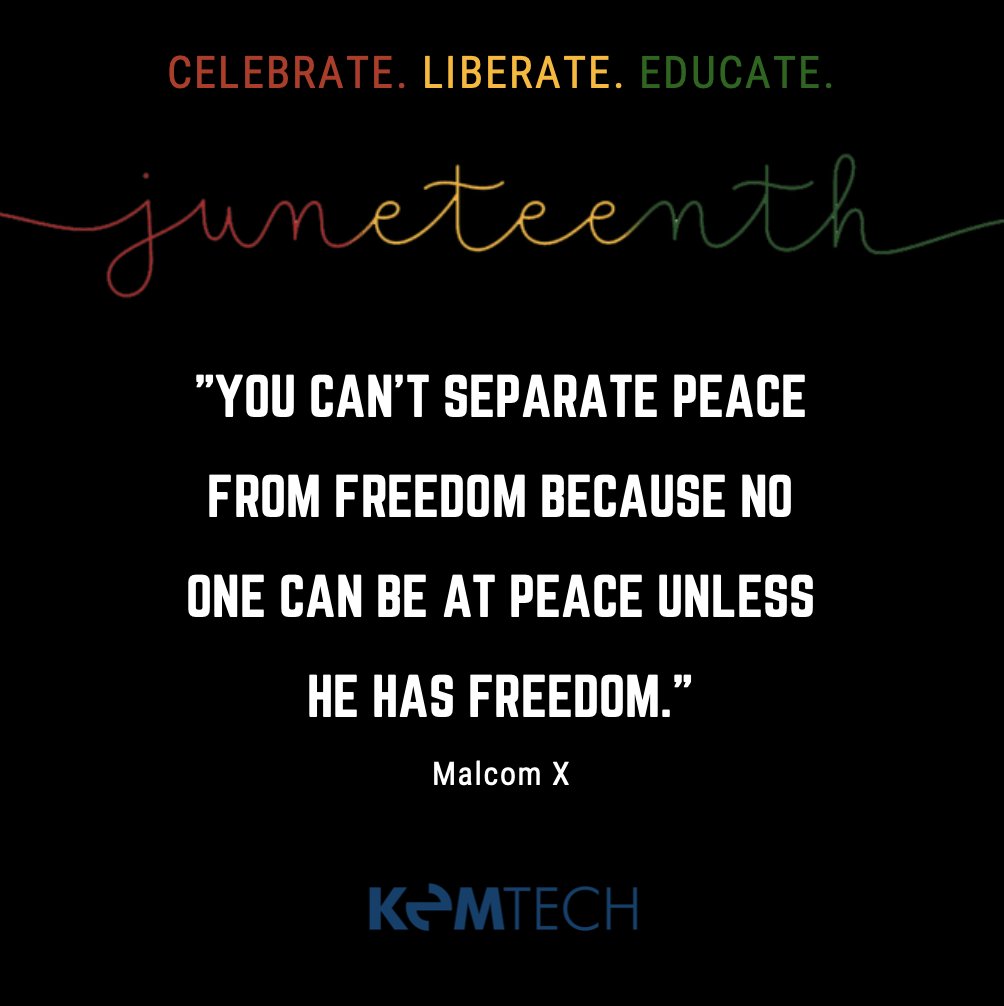 KemTechnology's tweet image. 155 years ago, the enslaved people of Galveston, Texas received word that all slaves were now declared free. This was two and a half years after the Emancipation Proclamation. Today, we celebrate Juneteenth. Continue to celebrate, liberate, and educate #Juneteenth