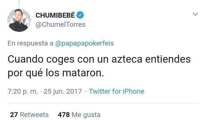 Suspendieron el programa de Chumel Torres #CHUMELxHBO y los que lo defienden se preguntan por qué. Hasta se podría hacer un libro titulado: "Los mejores insultos racistas, clasistas y discriminatorios", con las publicaciones de ese tipo.