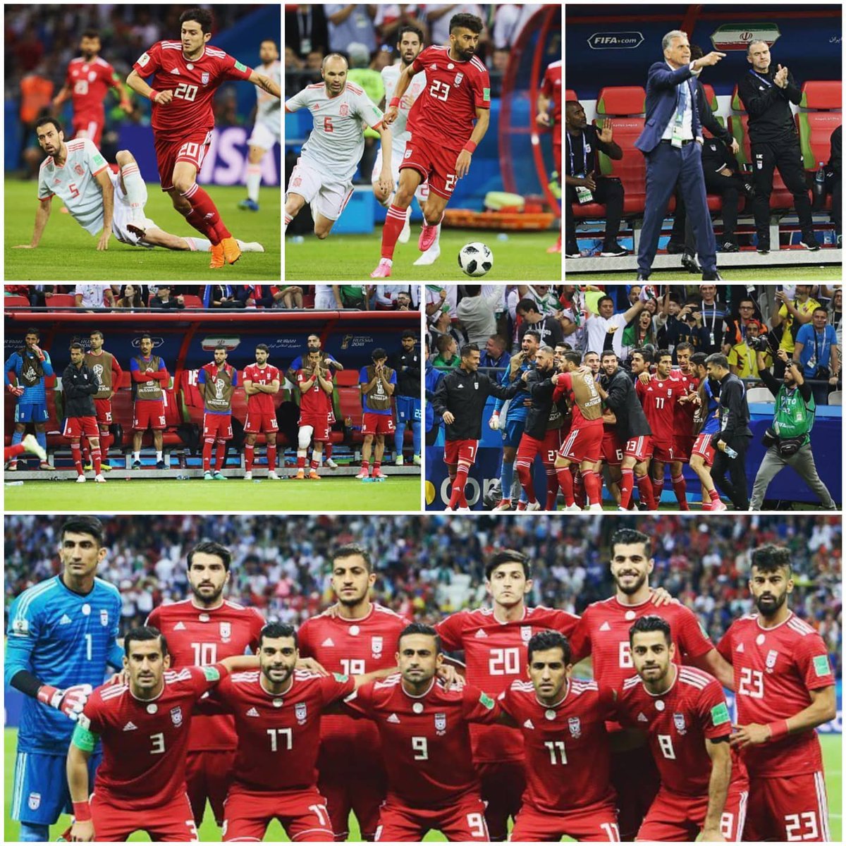 Il y a 2 ans jour pour jour en ce fameux 20 juin 2018, l'Iran 🇮🇷 a réalisé un excellent match face à la grande équipe d'Espagne 🇪🇦 au stade de la Kazan Arena Russie qui fini malheureusement sur une défaite de 0-1 en faveur de la Roja.

#IranFootball #TeamMelli #FIFAWorldCup2018
