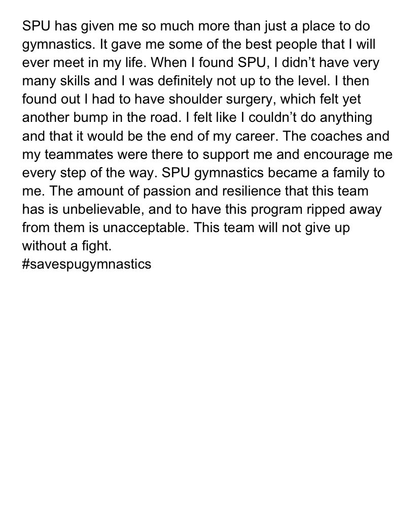 From rising junior Emily Anderson:
#savespugymnastics