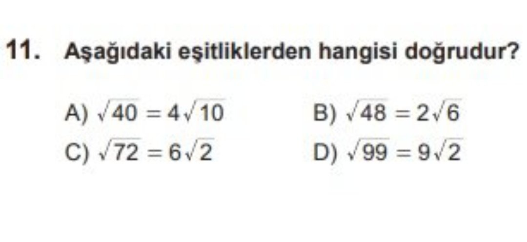 Sonra matematikte neden düzgün netin yok derler böyle soru sordularda bizmi yapmadık? #lgs2020