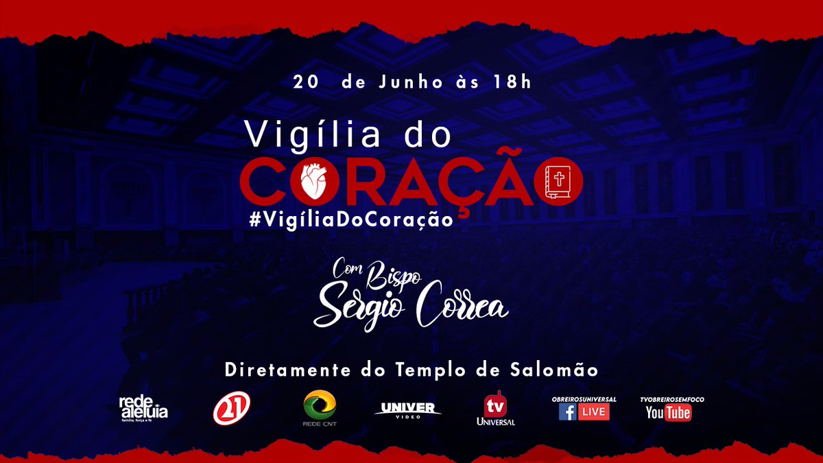 vanezkell's tweet photo. Deus preparou um dia especial, venha de coração aberto. 
#VigiliaDoCoracao @ObreirosIURD
#ObreirosSP https://t.co/FMH0udvVT7