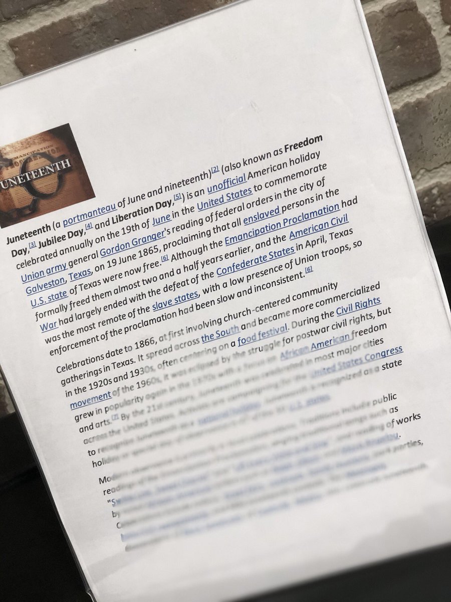 Celebrating Juneteenth! #knowledgeispower <a href="/HD6220/">Home Depot #6220</a> @JaredPare1 <a href="/DianeRaymond26/">Diane Raymond</a> <a href="/ShayThomasTHD/">Shay Thomas</a>