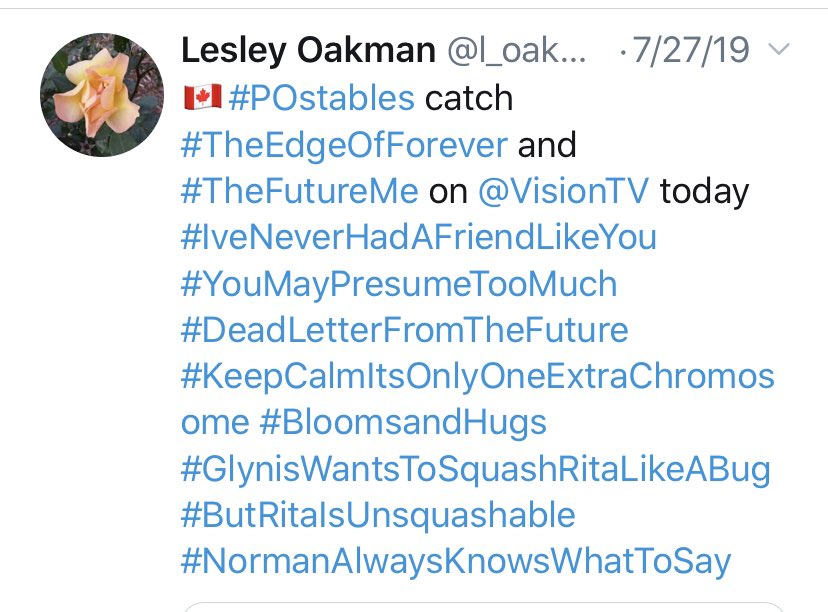 MarybethMkprudz's tweet photo. Here are #LesleysHashtags for #EdgeOfForever and #FutureMe! Sheโs with us in spirit #POstables https://t.co/uTsMq4e4gh